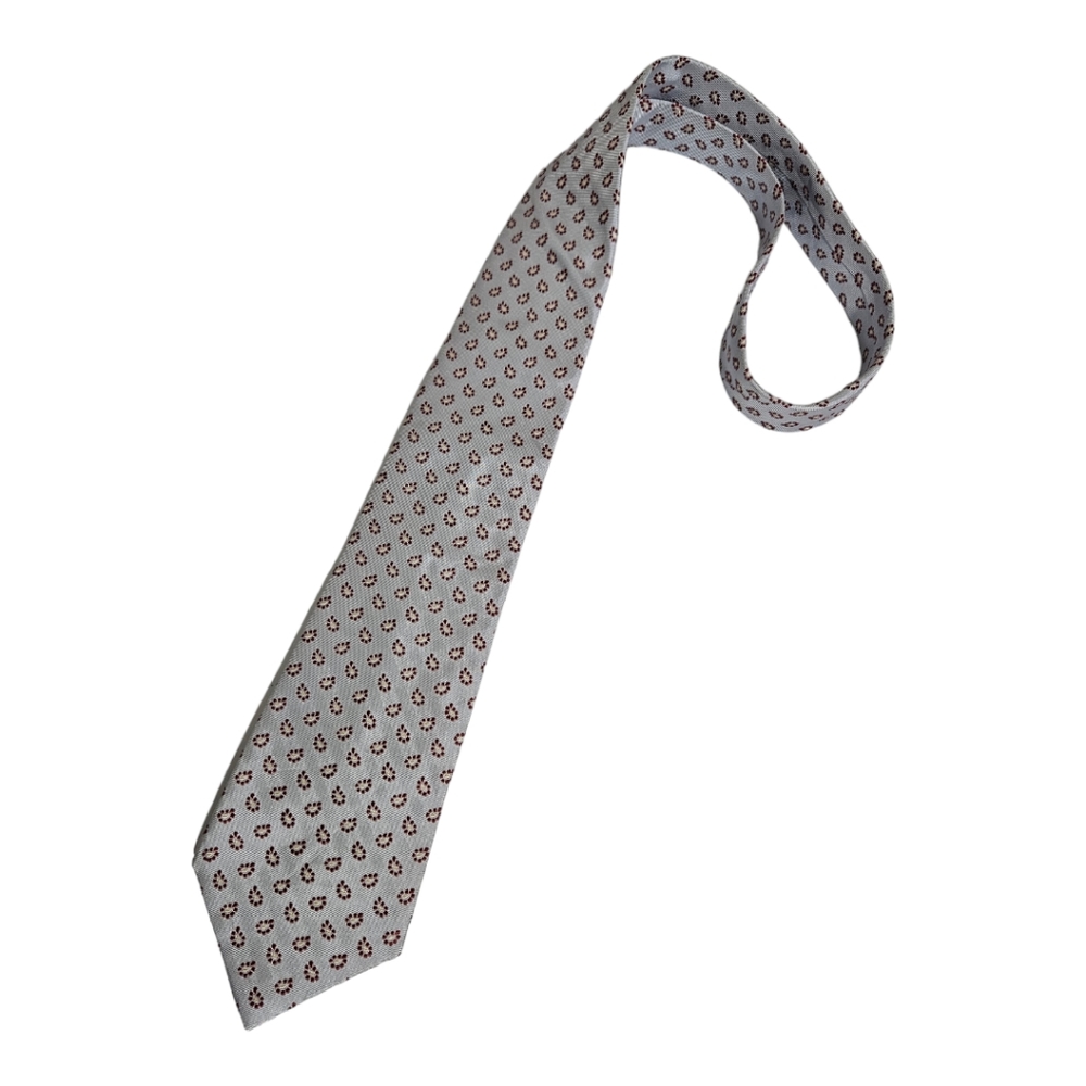 BARBA XL SEVENFOLD Blue Paisley Silk LUXURY Tie HANDMADE ITALY